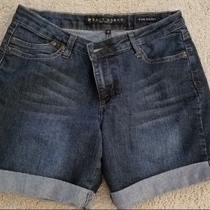 Saltworks midthigh length cuffed shorts